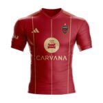 The all-new 2024 Phoenix Rising "Todos Rojos" home kit. (Image via Phoenix Rising FC)