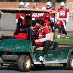 Arizona Cardinals K Matt Prater looks on during practice on Thursday, Dec. 22, 2022, in Tempe. (Tyler Drake/Arizona Sports)