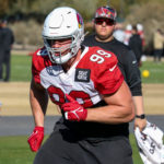 Arizona Cardinals DL J.J. Watt runs through drills during practice on Thursday, Dec. 22, 2022, in Tempe. (Tyler Drake/Arizona Sports)