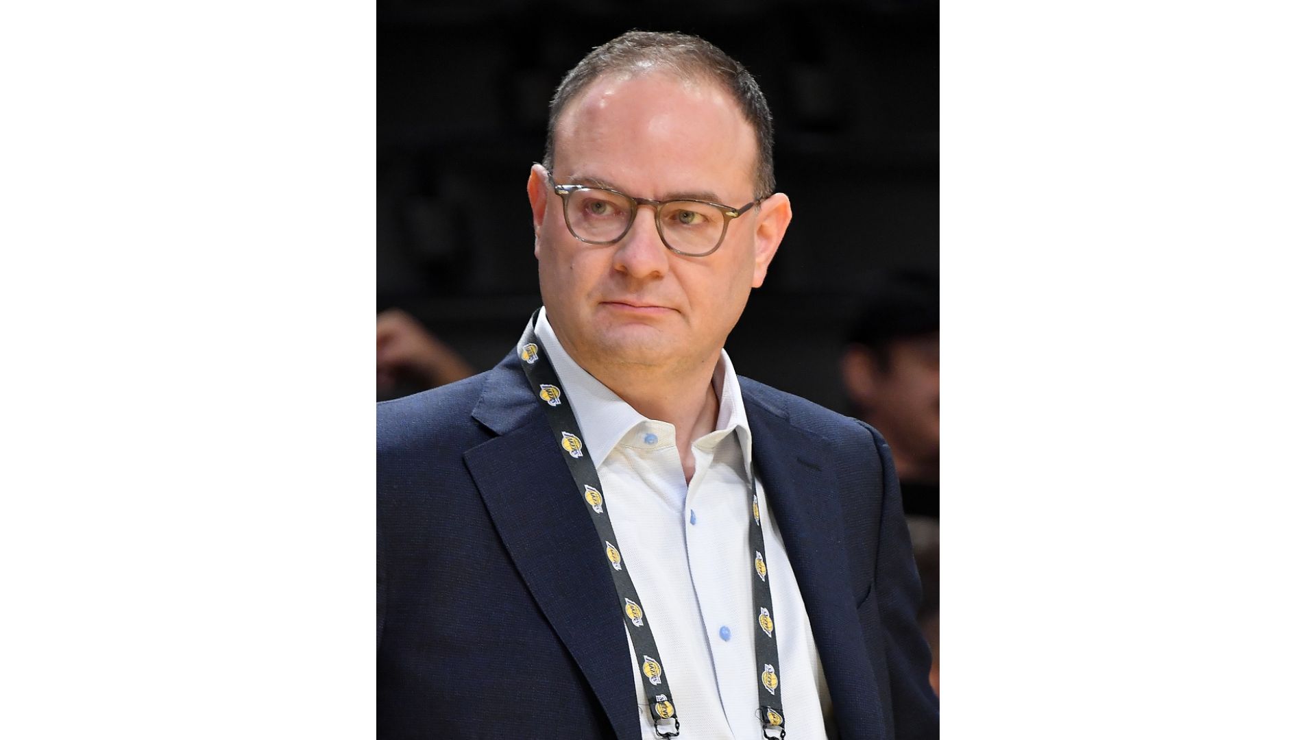 Adrian Wojnarowski attends a basketball game between the Los Angeles Lakers and the Phoenix Suns...