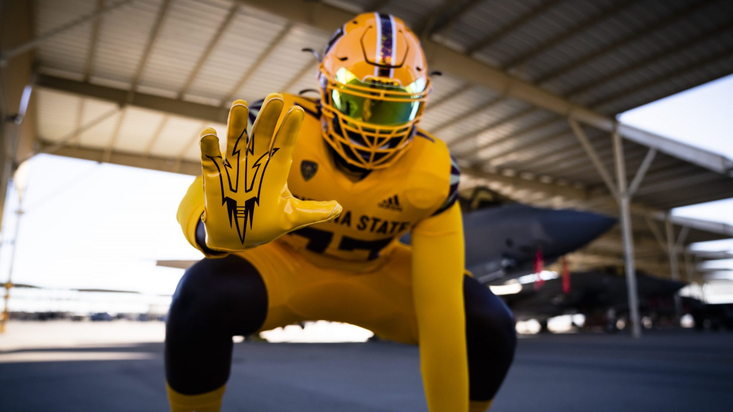 ASU wearing 'Salute to Service' all gold uniforms vs. USC