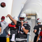 Arizona Cardinals QB Trace McSorley runs through drills during practice on Thursday, Dec. 22, 2022, in Tempe. (Tyler Drake/Arizona Sports)