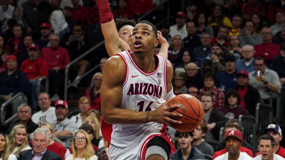 Arizona forward Keshad Johnson...
