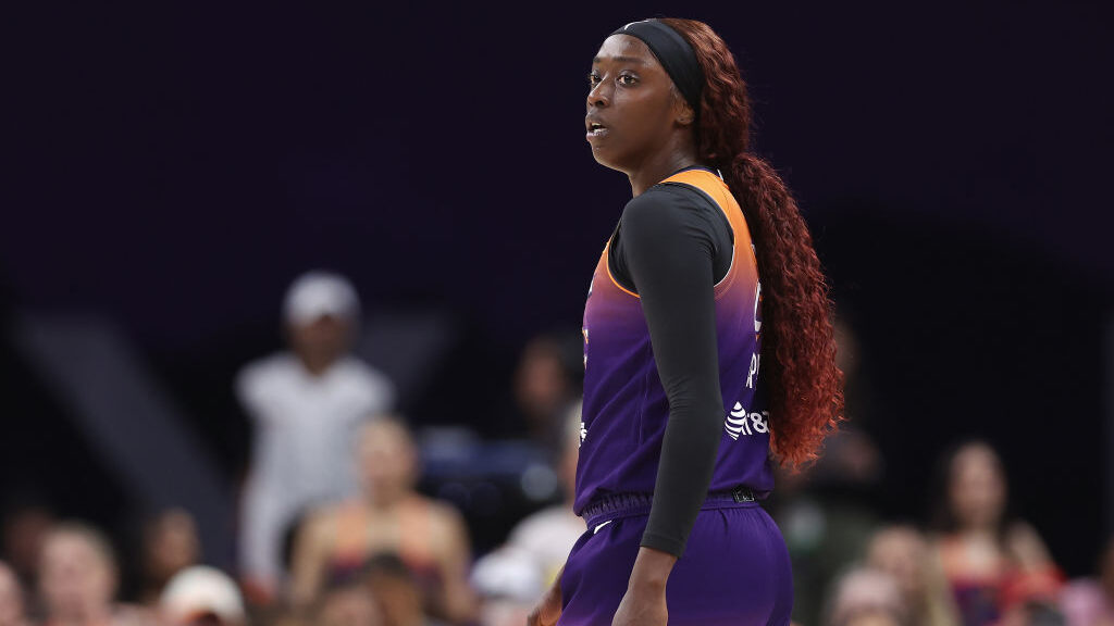 Kahleah Copper #2 of the Phoenix Mercury during an WNBA game at Footprint Center on June 18, 2024 i...