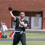 Arizona Cardinals QB Desmond Ridder runs through drills during OTAs on Monday, May 20, 2024, in Tempe. (Tyler Drake/Arizona Sports)