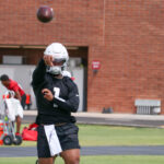 Arizona Cardinals QB Kyler Murray runs through drills during OTAs on Monday, May 20, 2024, in Tempe. (Tyler Drake/Arizona Sports)