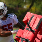 Arizona Cardinals DL Dante Stills runs through drills during practice on Wednesday, Sept. 25, 2024, in Tempe. (Tyler Drake/Arizona Sports)