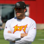 Arizona Cardinals DC Nick Rallis looks on during practice on Thursday, Sept. 26, 2024, in Tempe. (Tyler Drake/Arizona Sports)