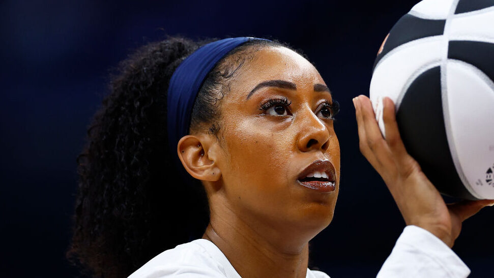Monique Billings attempts a shot...